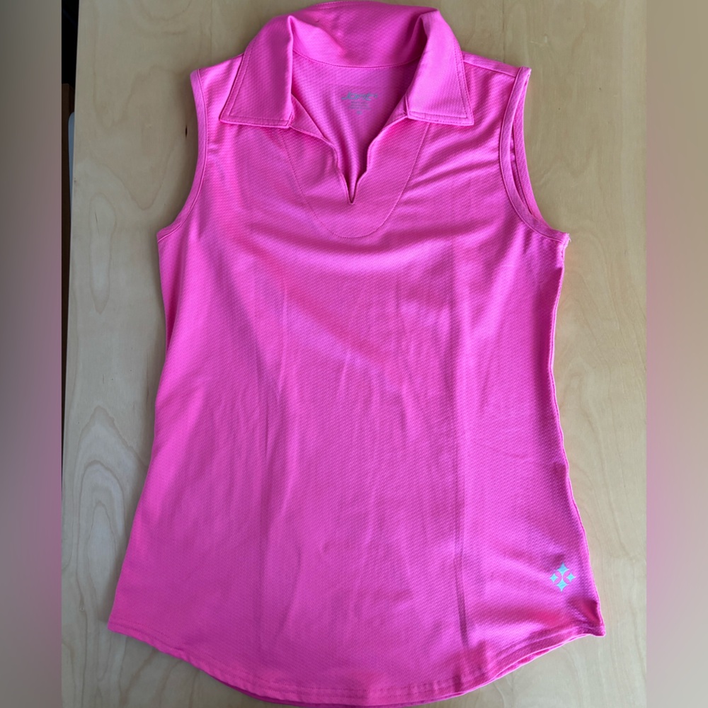 Pink golf shirt